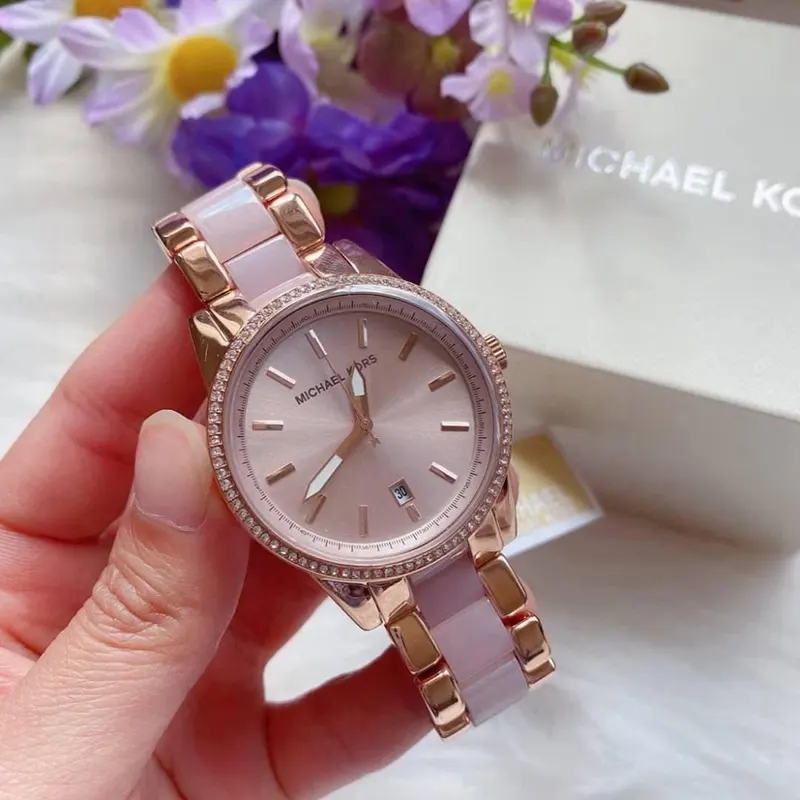 Michael Kors Ritz Rose Gold Dial Rose Gold Ladies Watch- MK6349